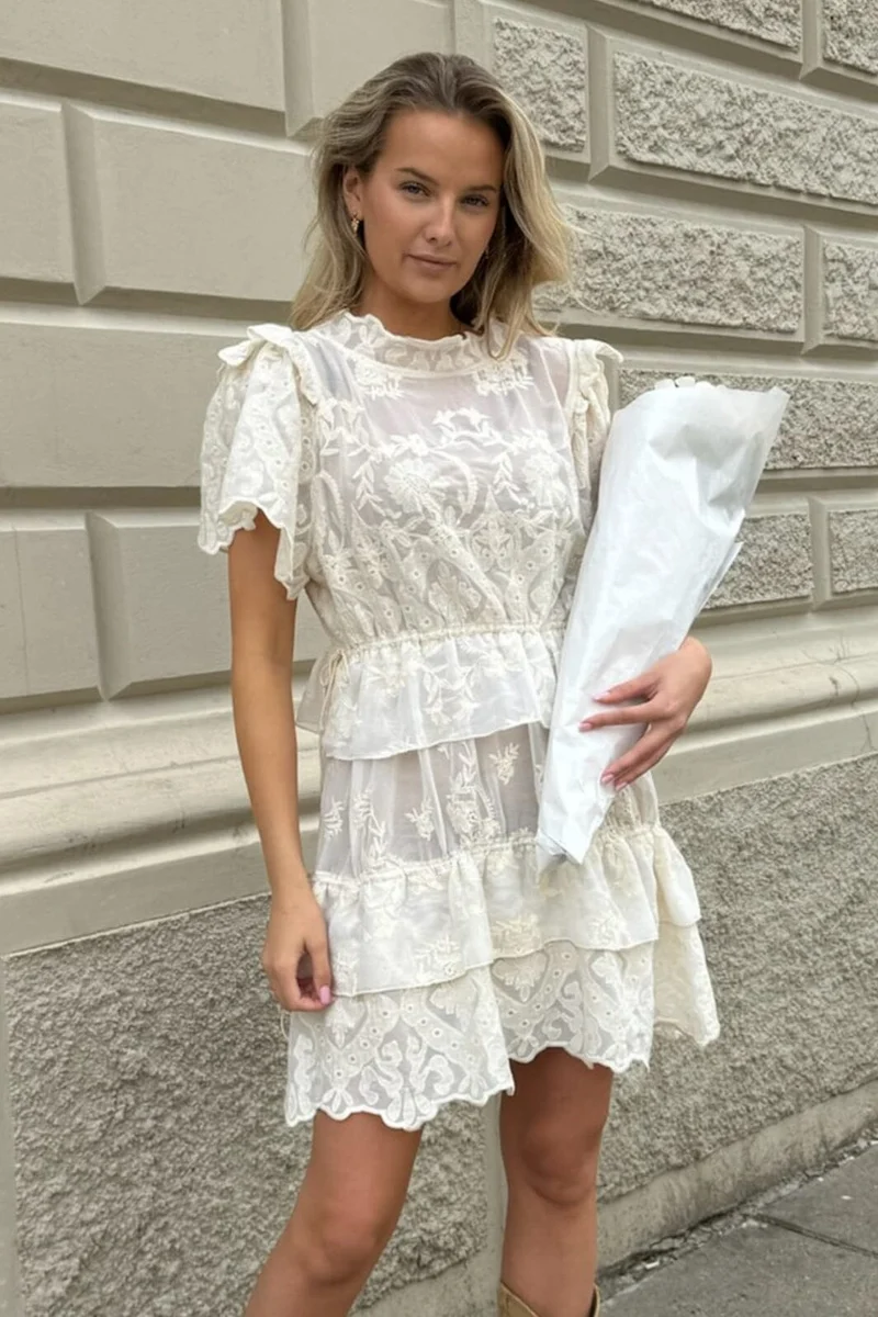 BYIC - Ellinoric Lace Layer Dress - vw Vintage White