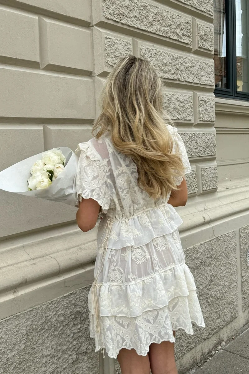 BYIC - Ellinoric Lace Layer Dress - vw Vintage White