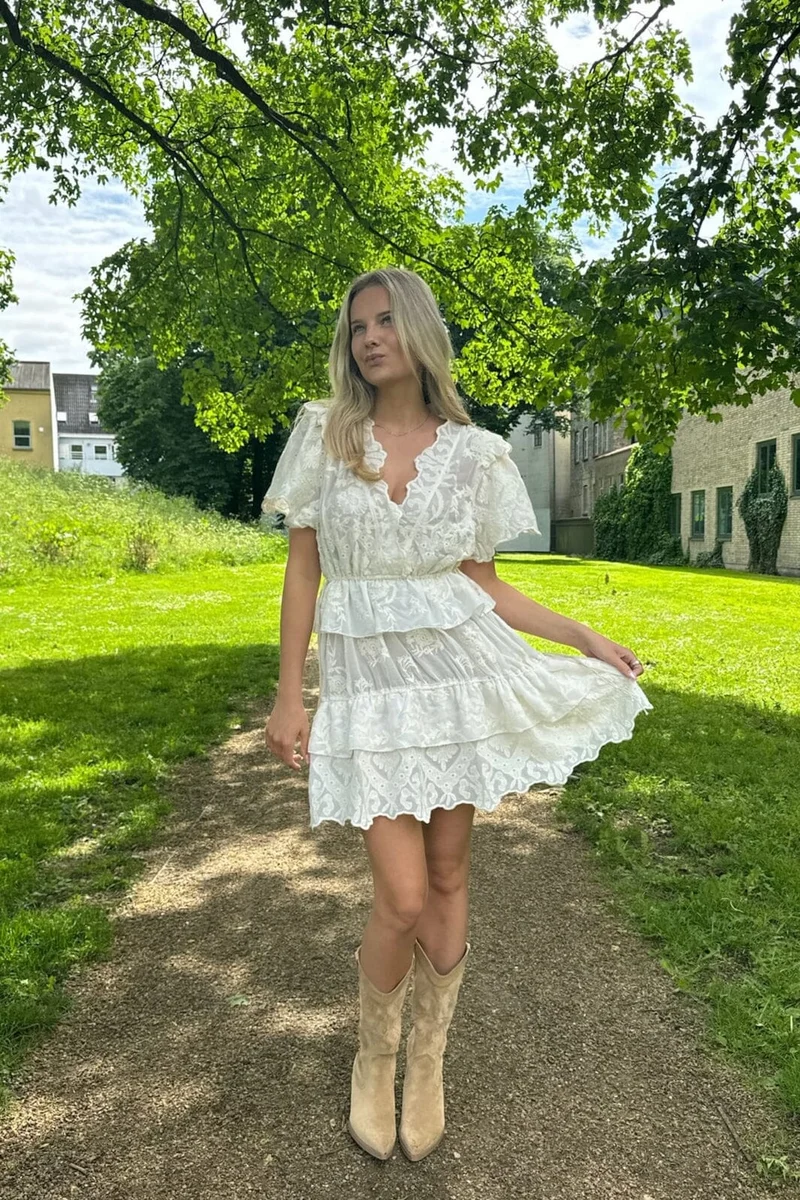BYIC - Ellinoric Lace Layer Dress - vw Vintage White