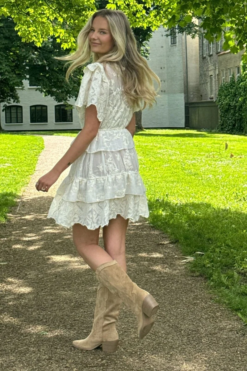 BYIC - Ellinoric Lace Layer Dress - vw Vintage White