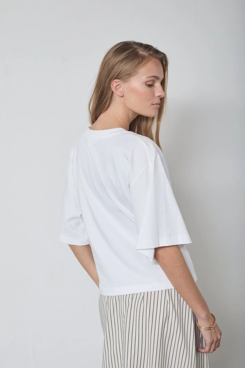 Co´Couture - Zengacc Tee O-Neck 43013 - 40096 - Whiteblack