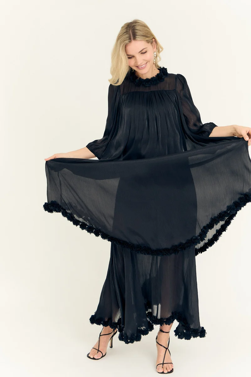 A-View - Daisi Long Dress AV6097 - 999 - Black