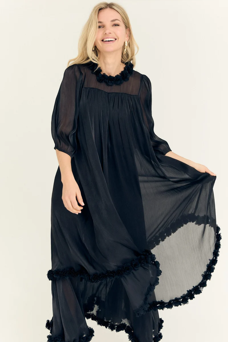 A-View - Daisi Long Dress AV6097 - 999 - Black