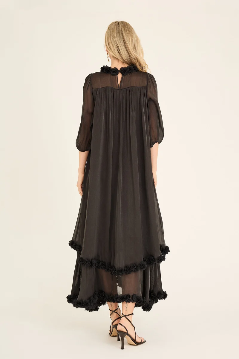A-View - Daisi Long Dress AV6097 - 999 - Black