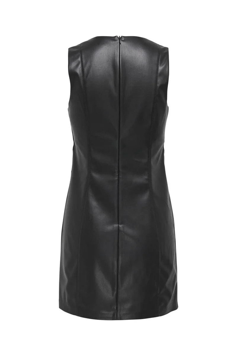 Only - Onlnelly Faux Leather Dress - 4880798 Black
