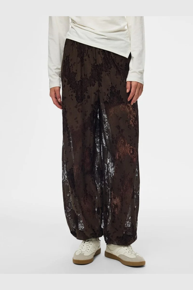 Pieces - Pcnorinne Balloon Pants - 5171275 Hot Fudge