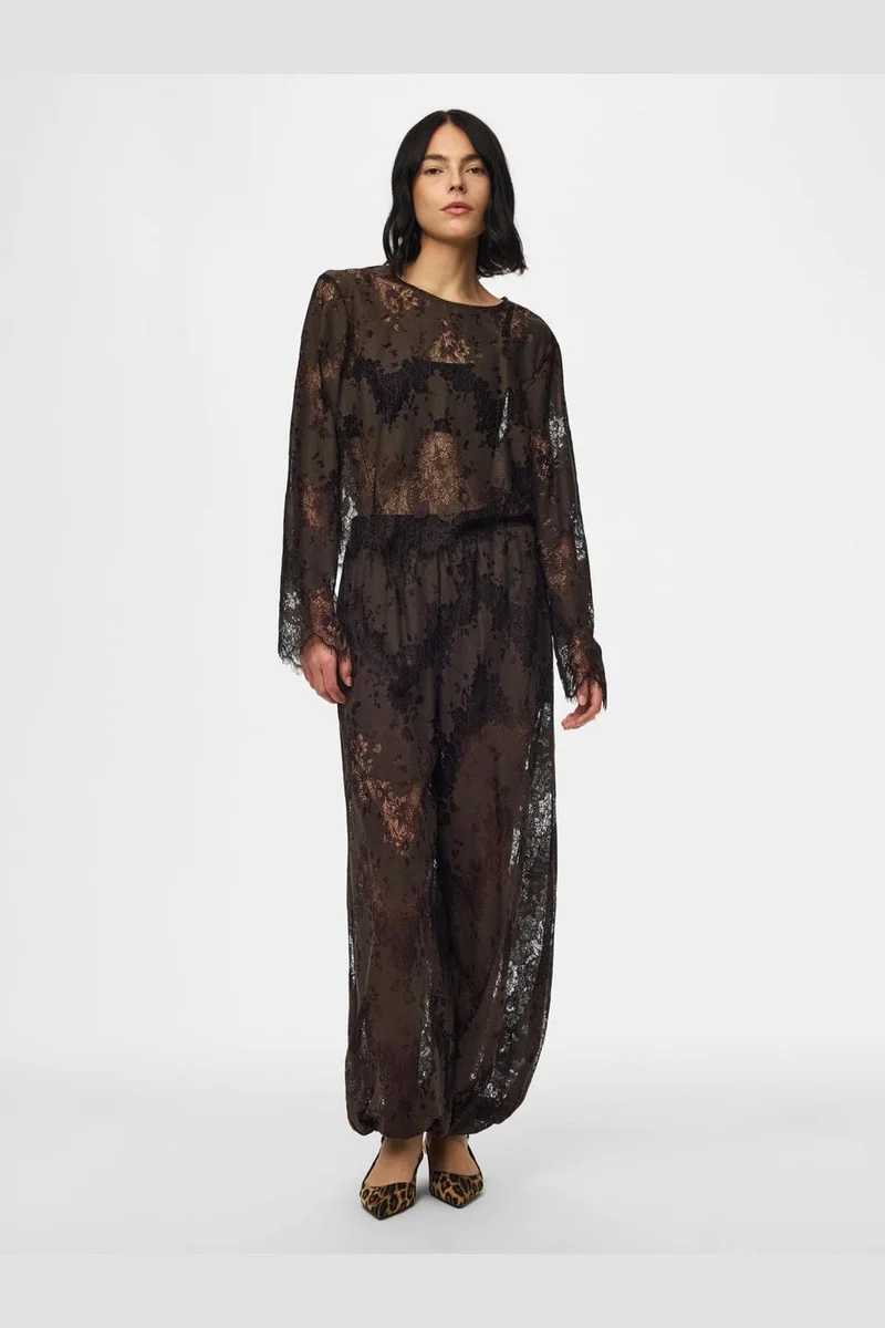Pieces - Pcnorinne Balloon Pants - 5171275 Hot Fudge