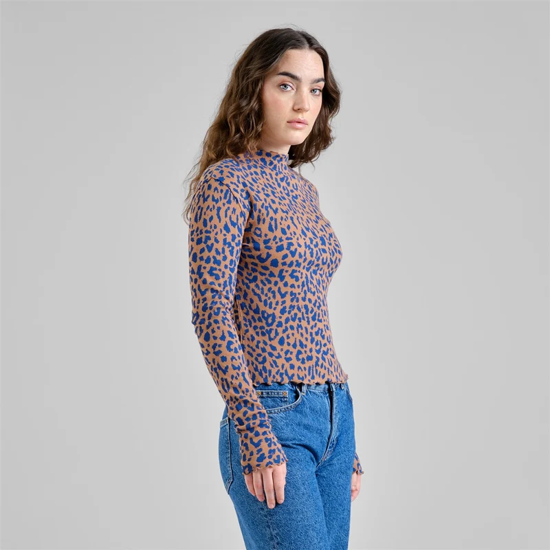 DEDICATED Rib Top Ryd Leopard Light Brown