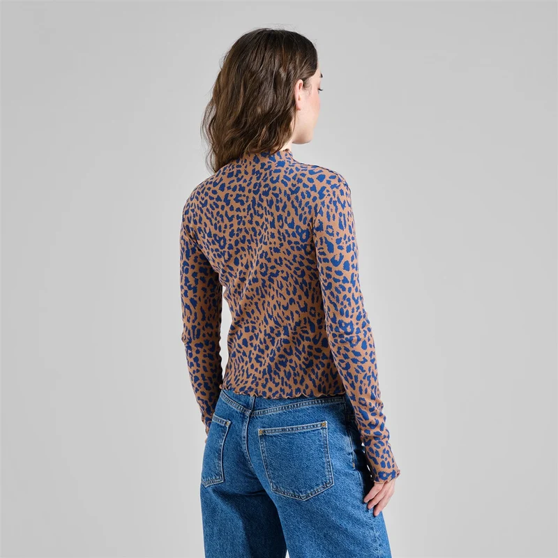 DEDICATED Rib Top Ryd Leopard Light Brown