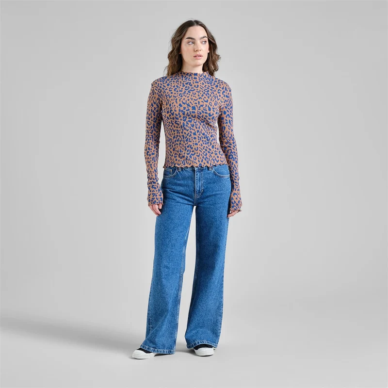 DEDICATED Rib Top Ryd Leopard Light Brown