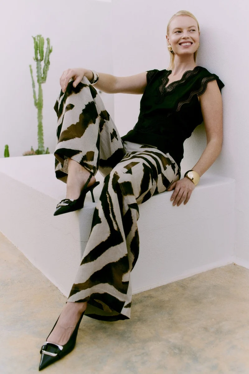 Copenhagen Muse - Natuli-pants 205786 - 9360 Peyote W, Black