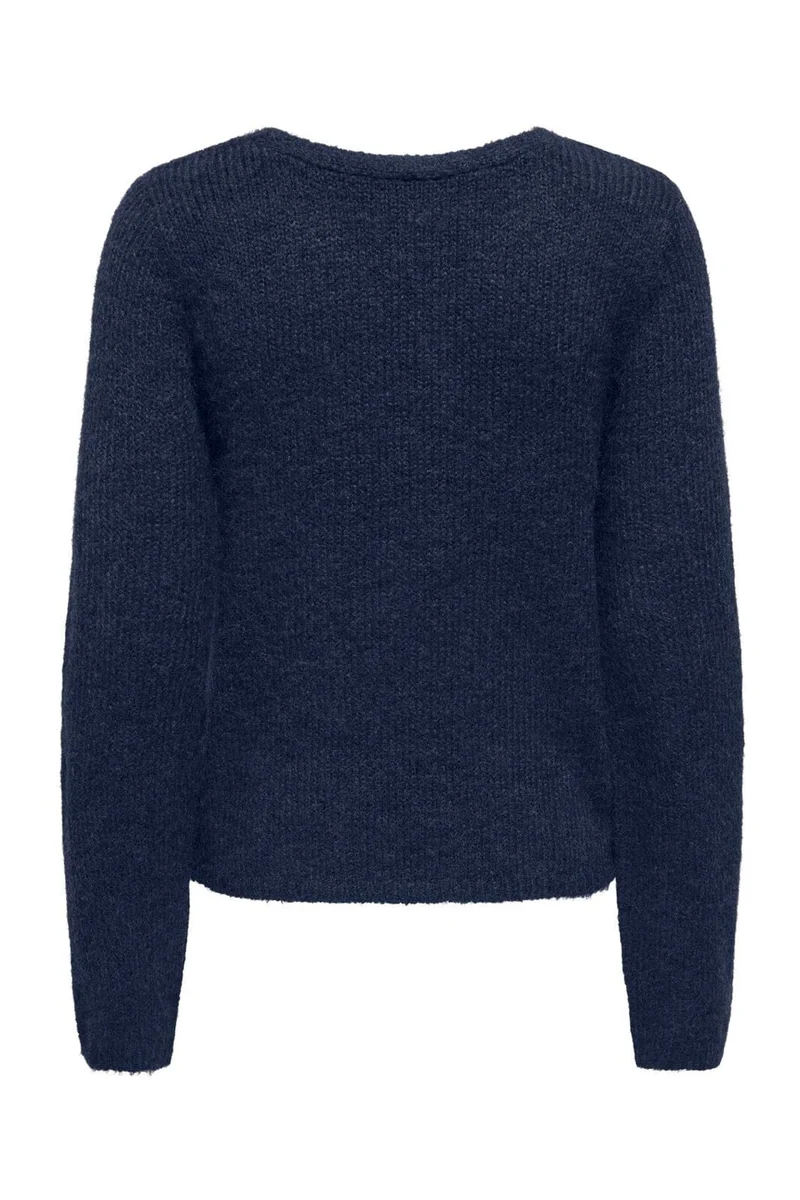 Only - Onlmaggie Ls Cross V-Neck Cc Knt - 5099642 Night Sky Melange