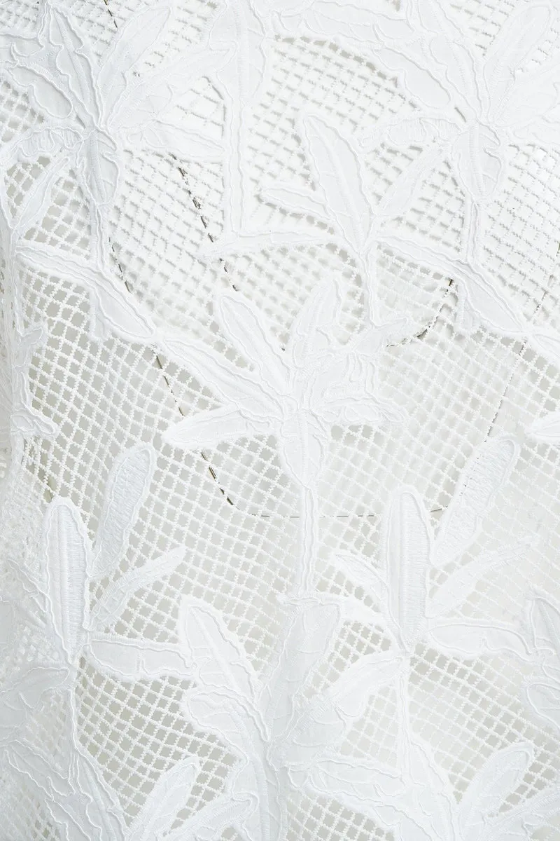 Cropped Embroidered Lace Jacket