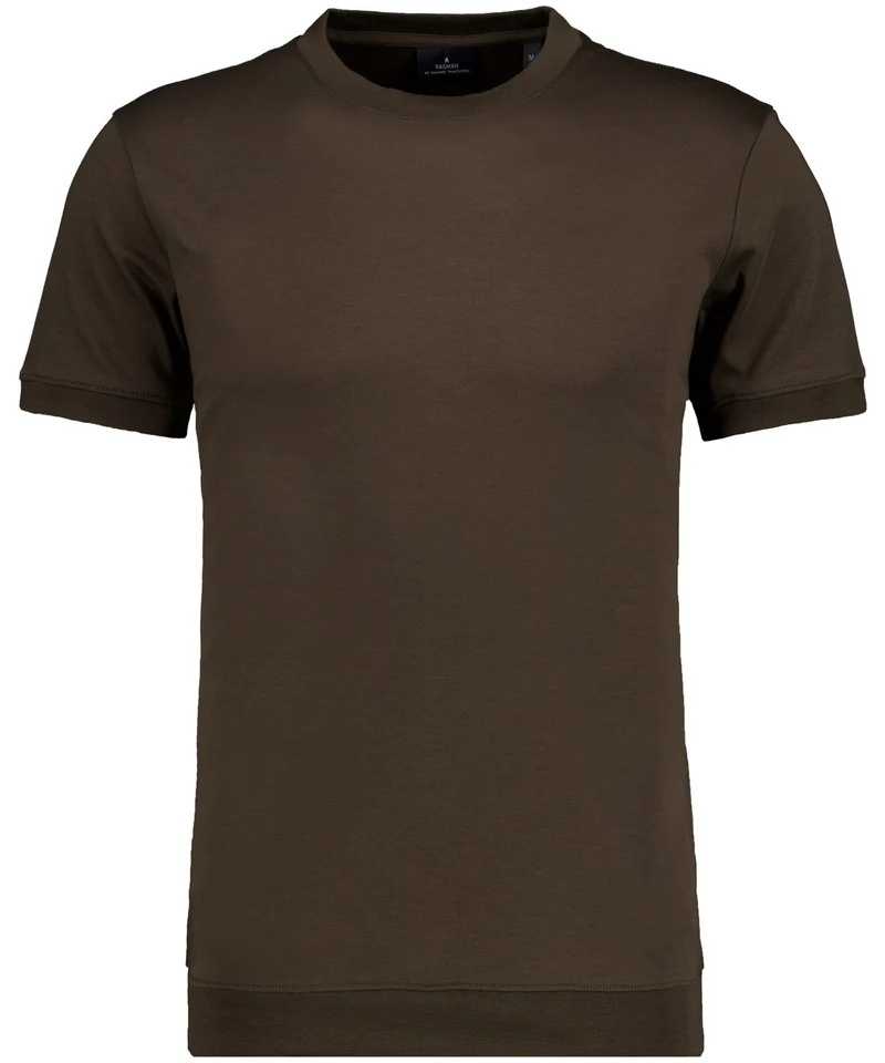 T-Shirt round neck waist rib