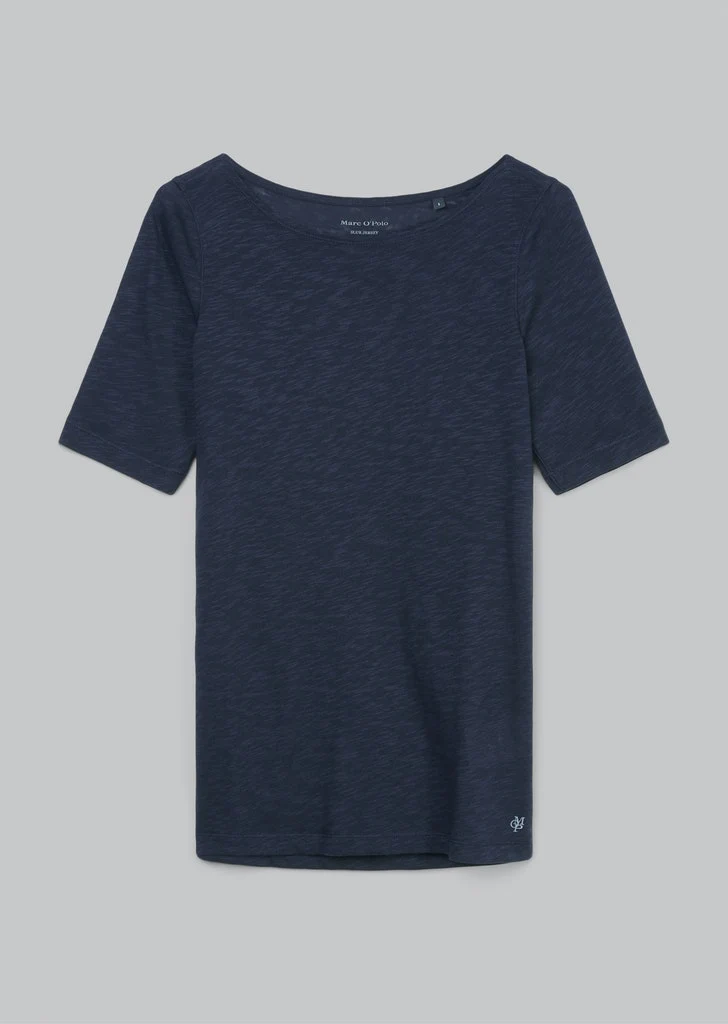 T-shirt, short-sleeve, boat-neck