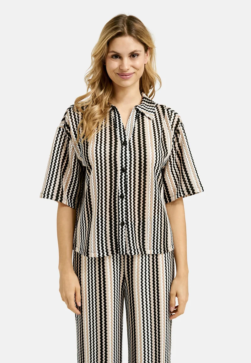 Crochet Jersey Shirt Striped