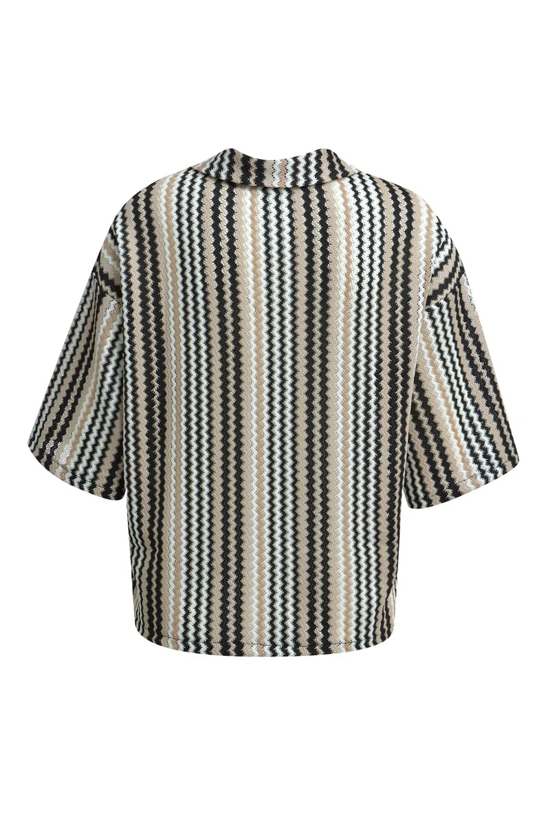 Crochet Jersey Shirt Striped