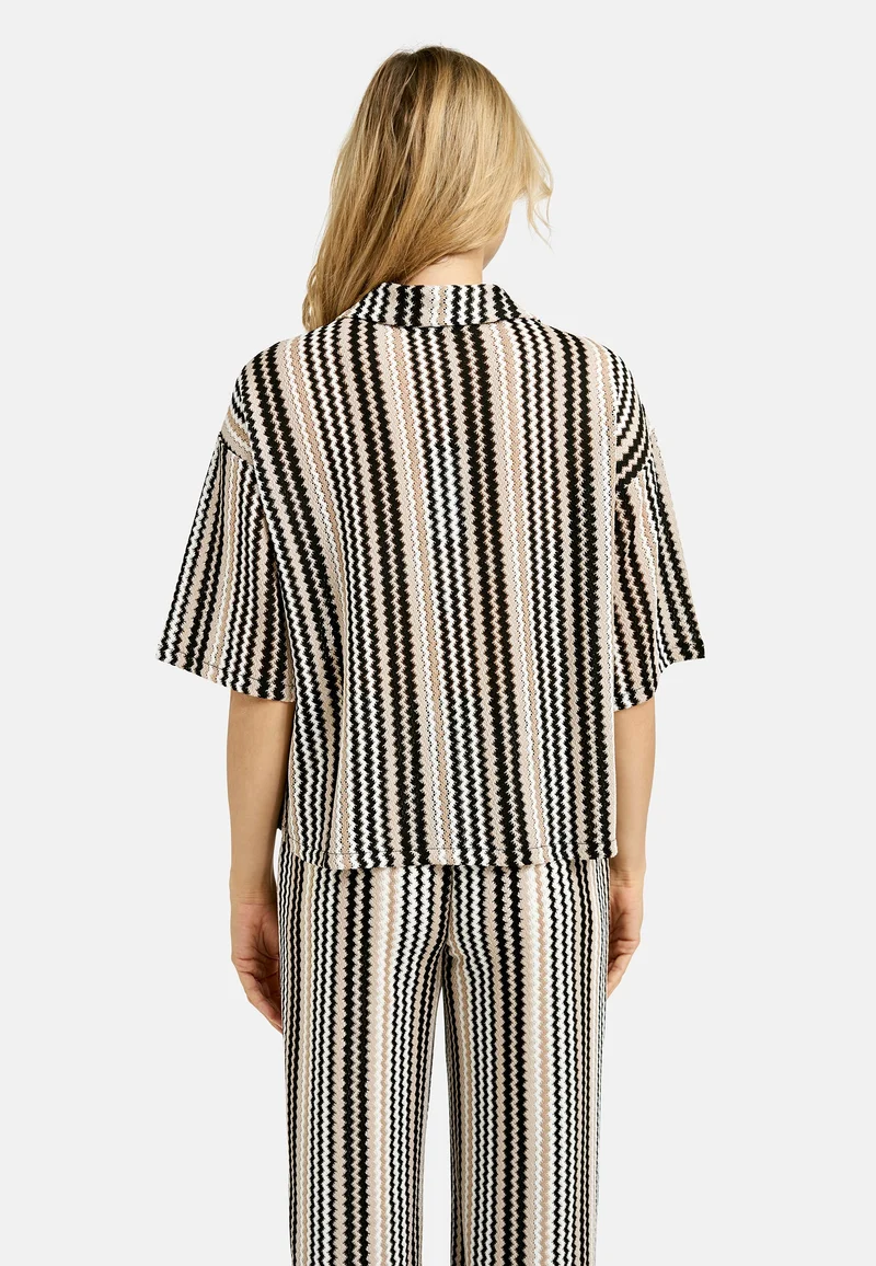 Crochet Jersey Shirt Striped