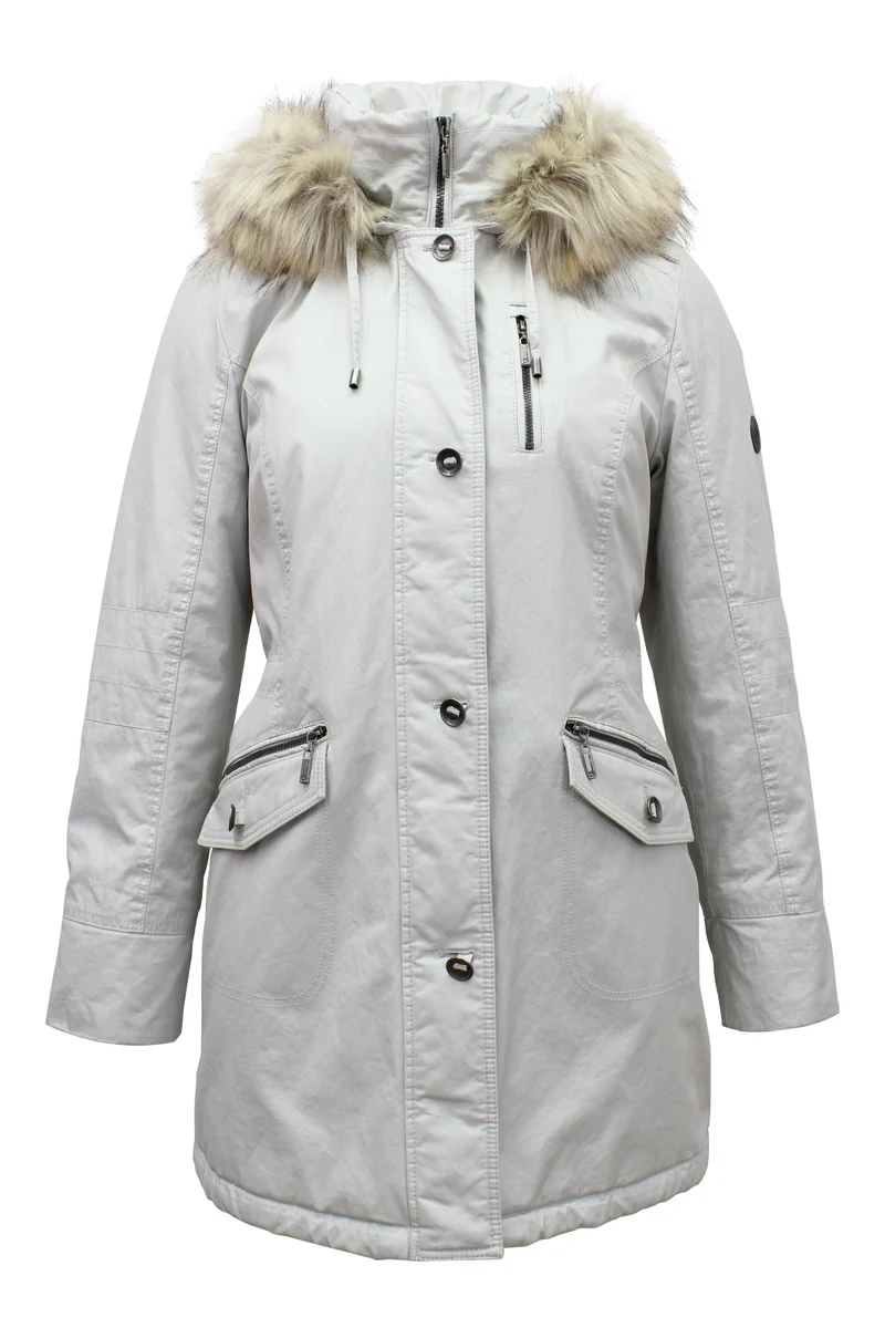 Jacke mit Webpelz