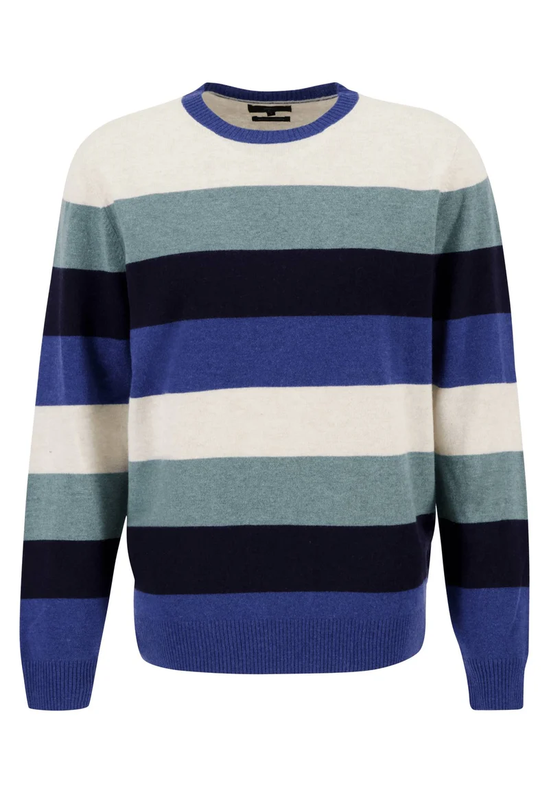 O-Neck, Multi-Stripes, Merino Cashmere