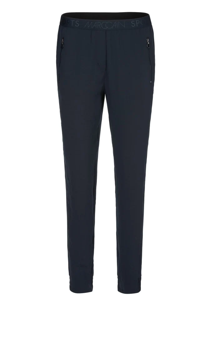 Lässige Hose aus Mikrofaser-Satin