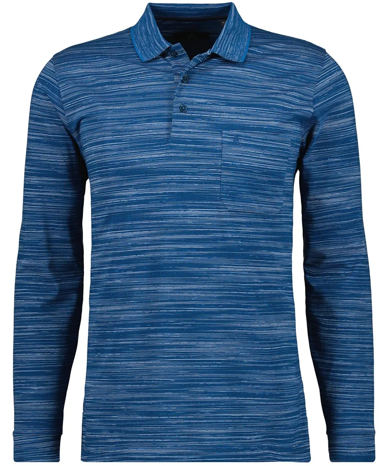 Softknit Jersey-Polo gestreift, Langarm