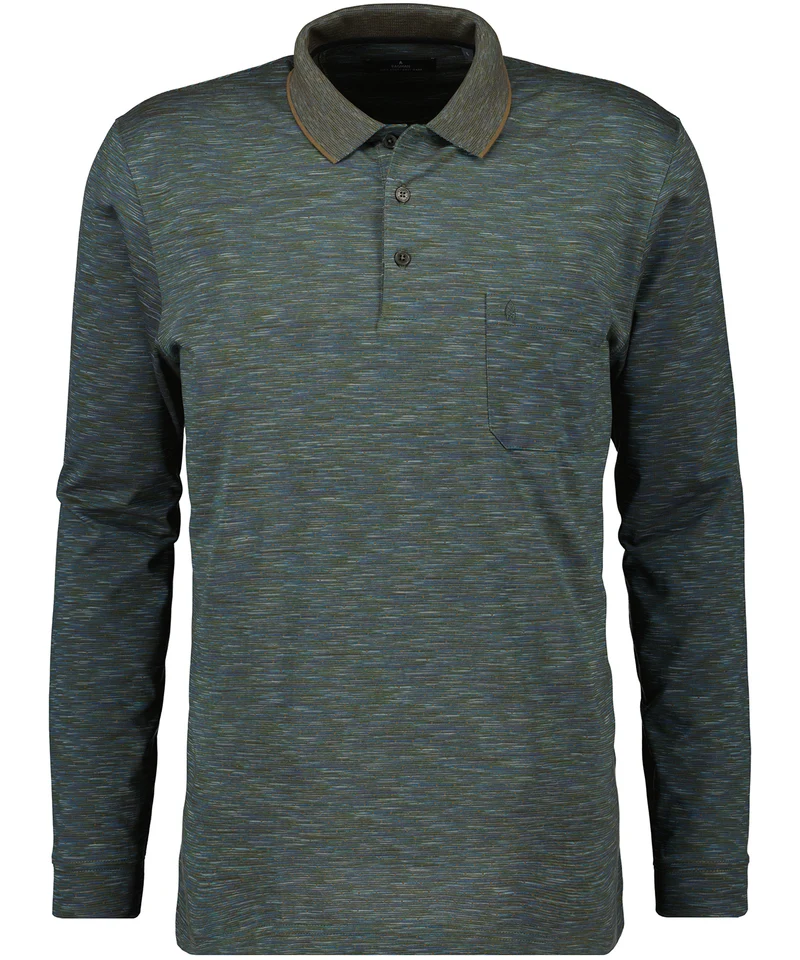Softknit Jersey-Polo gestreift, Langarm