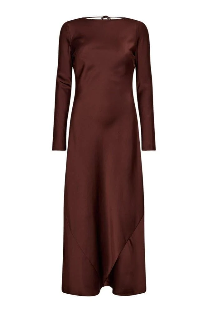 Co´Couture - Safiracc Waterfall Back Dress 36564 - 145 - Dark Brown