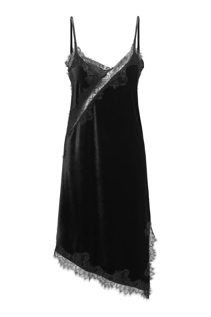 JDY - Jdyvalerie S/L Velvet Lace Dress - 5121628 Black