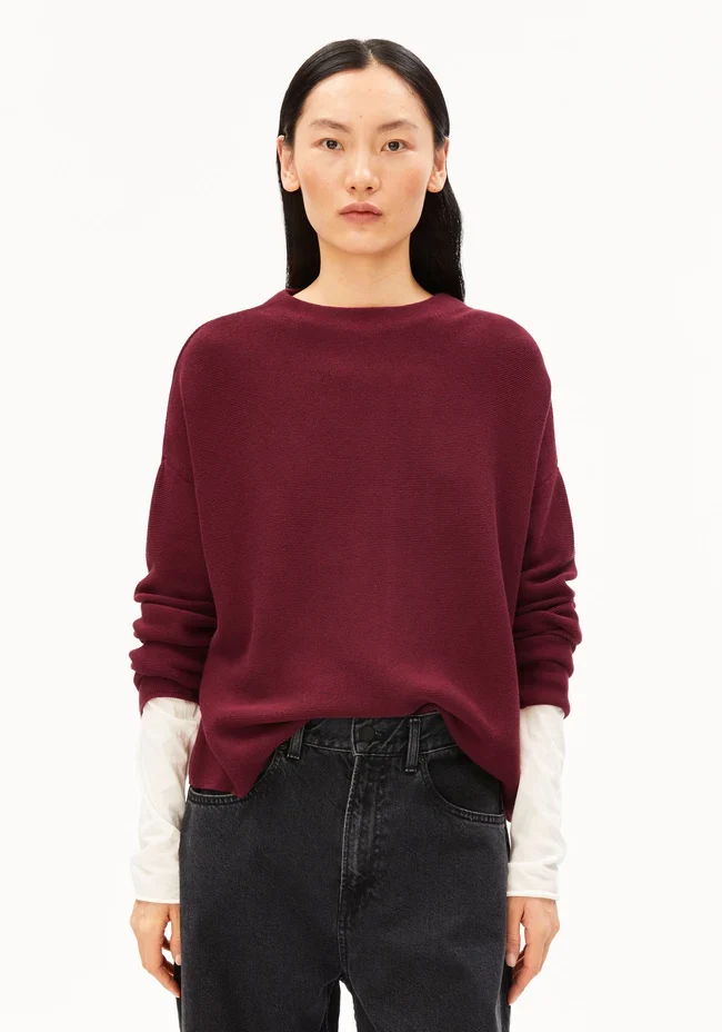 ARMEDANGELS Merinaa Links Links Sweater velvet red