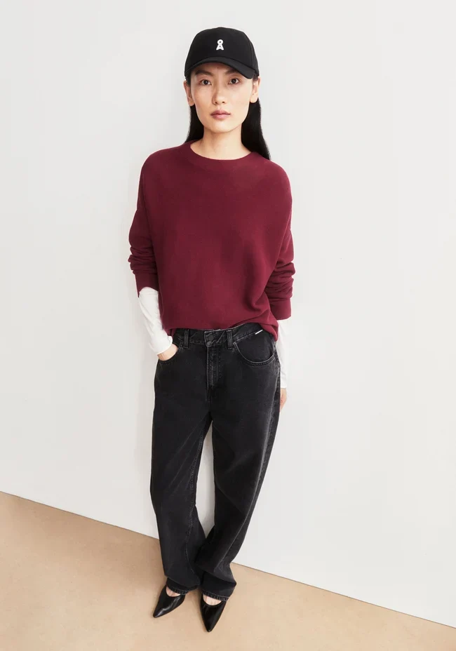 ARMEDANGELS Merinaa Links Links Sweater velvet red