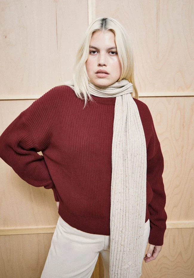 ARMEDANGELS Vanisé Rib Knit Sweater velvet red-light velvet red