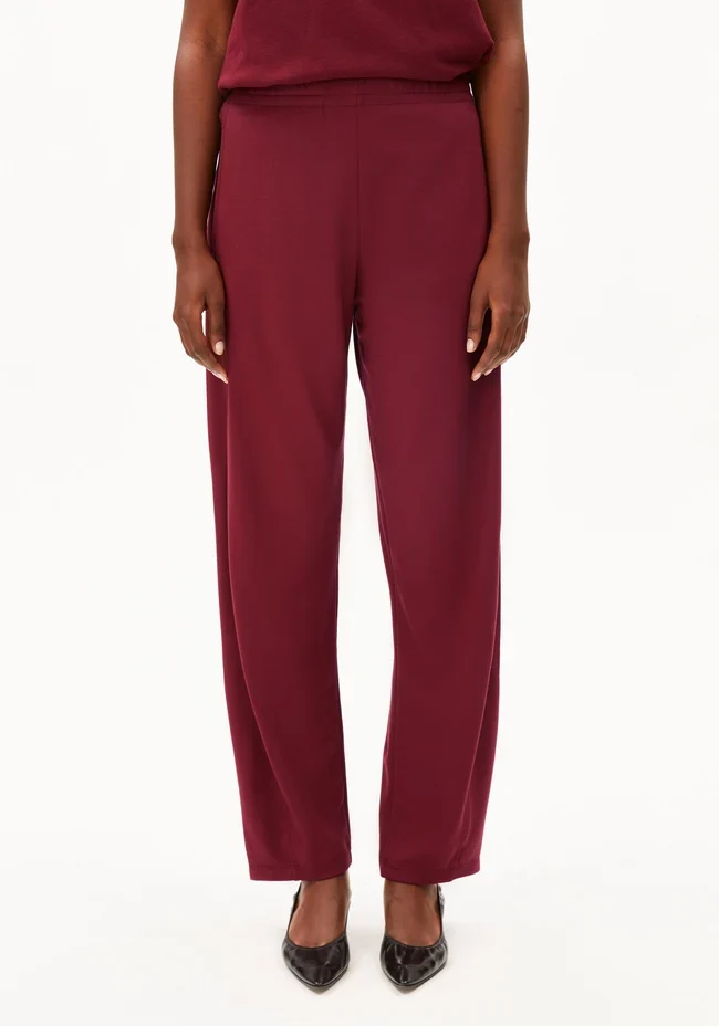 ARMEDANGELS Basic Jersey Barrel Pant velvet red