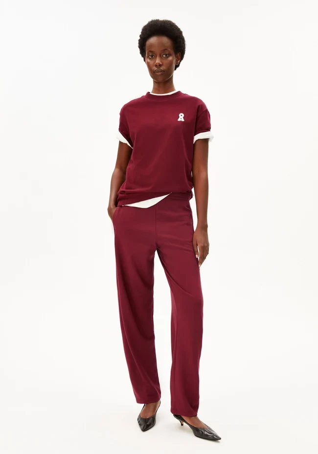 ARMEDANGELS Basic Jersey Barrel Pant velvet red