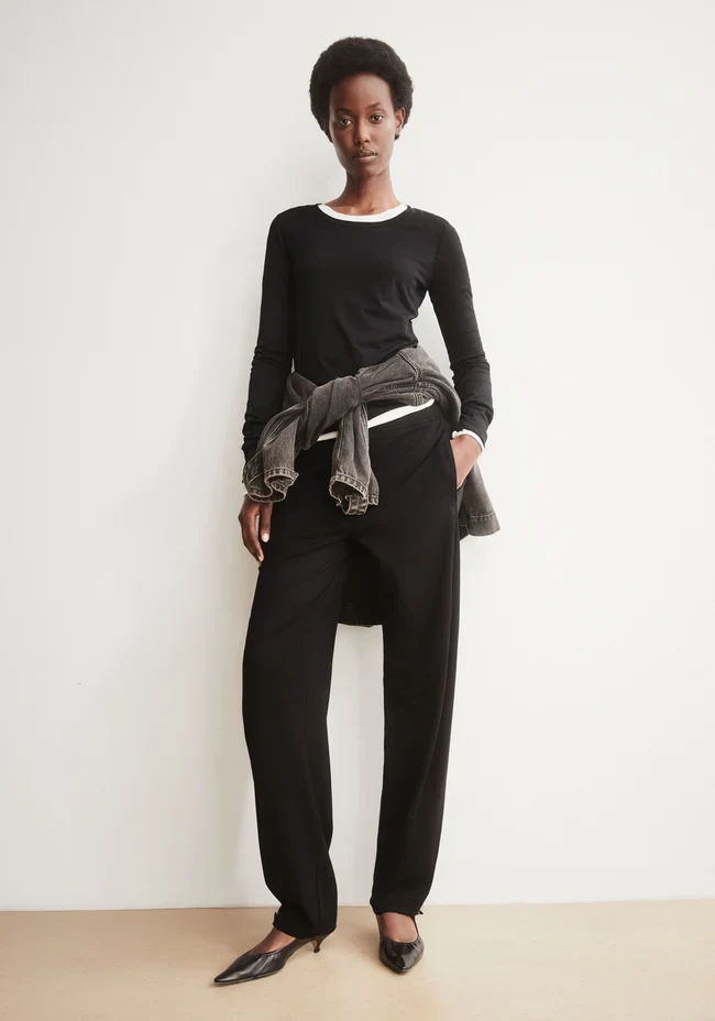 ARMEDANGELS Basic Jersey Barrel Pant black