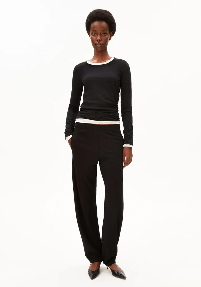 ARMEDANGELS Basic Jersey Barrel Pant black