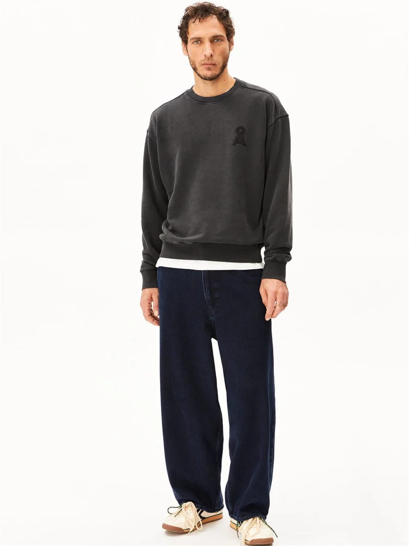 ARMEDANGELS Iconic Å Gmt Dye Sweatshirt black washed