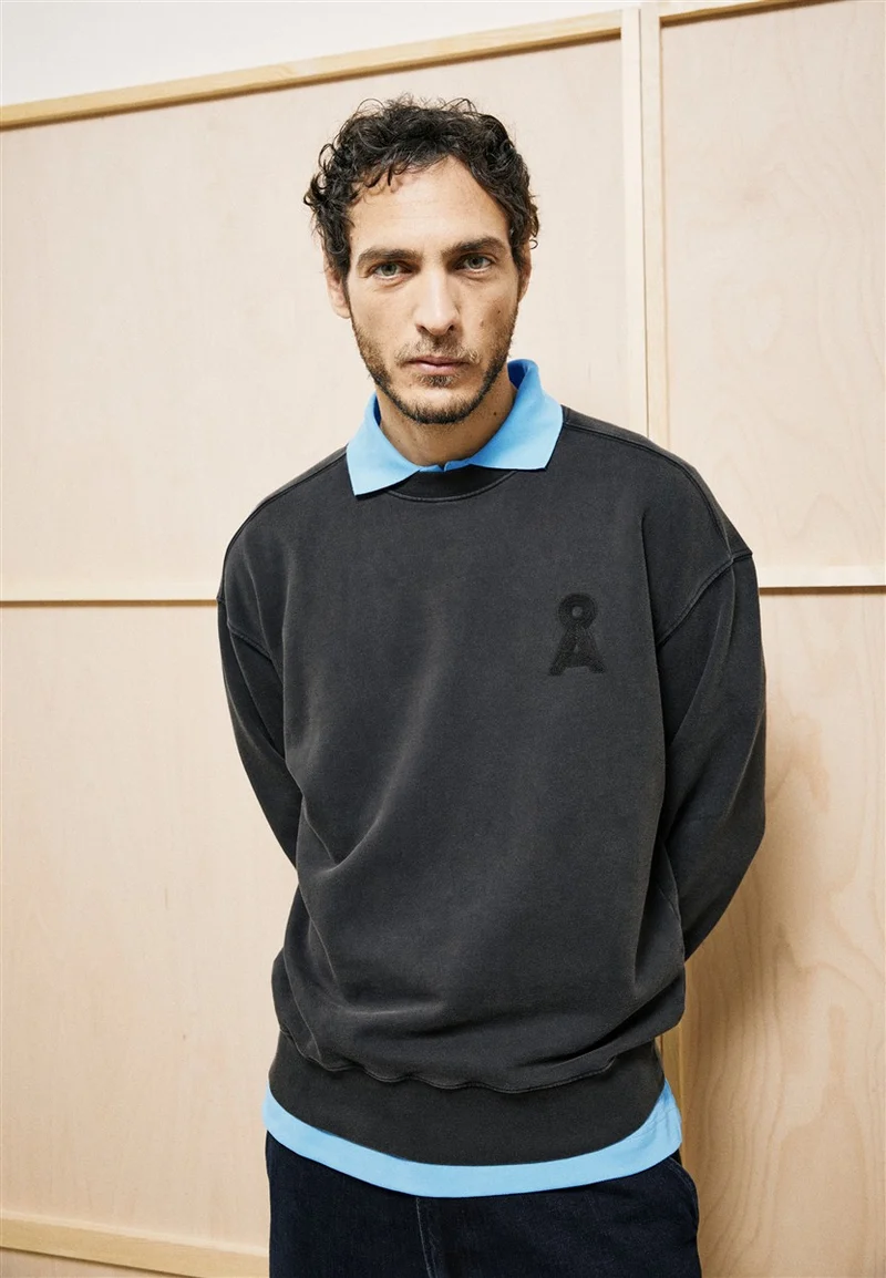 ARMEDANGELS Iconic Å Gmt Dye Sweatshirt black washed