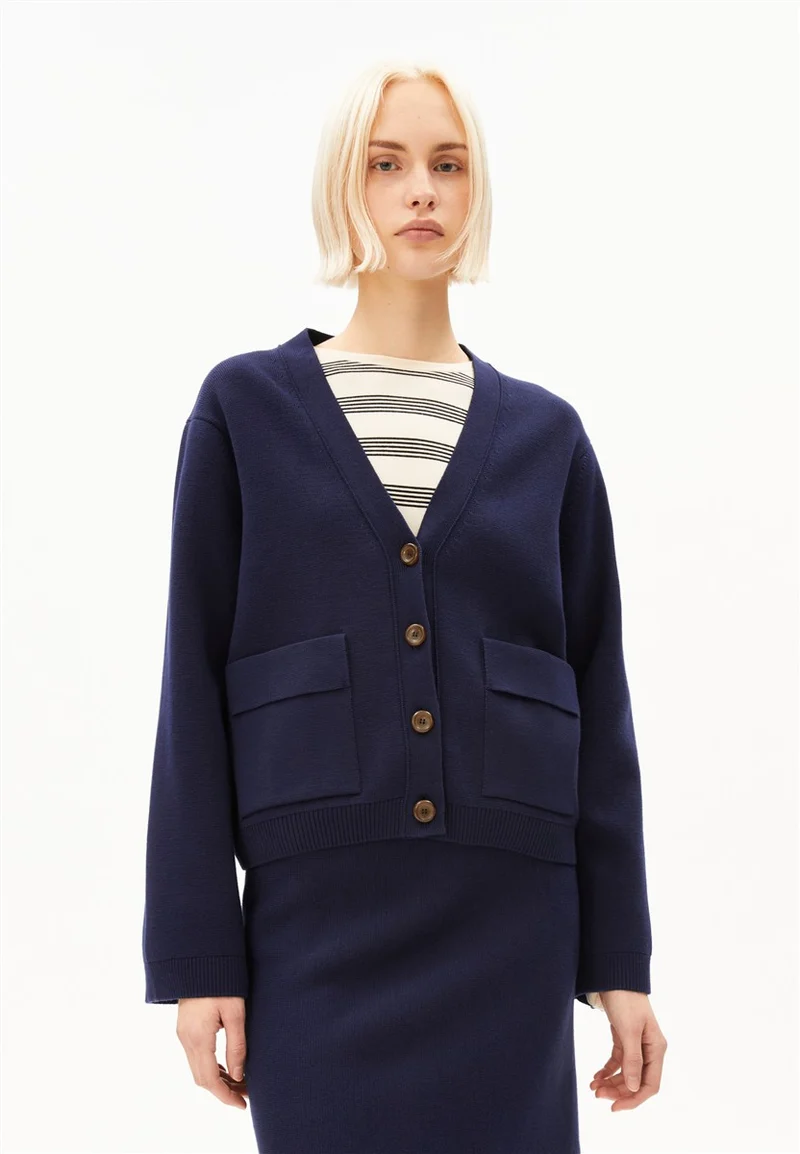ARMEDANGELS Compact Knit Cardigan tinted navy