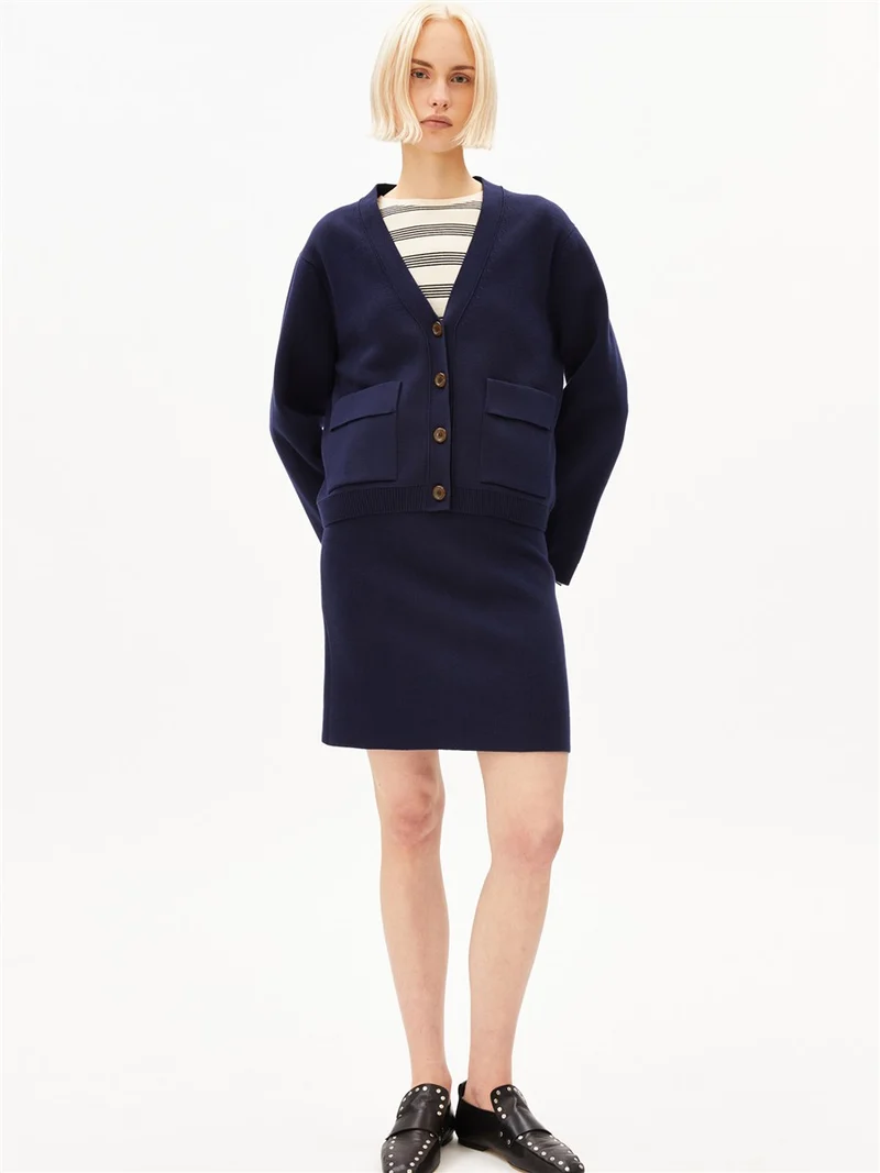 ARMEDANGELS Compact Knit Cardigan tinted navy