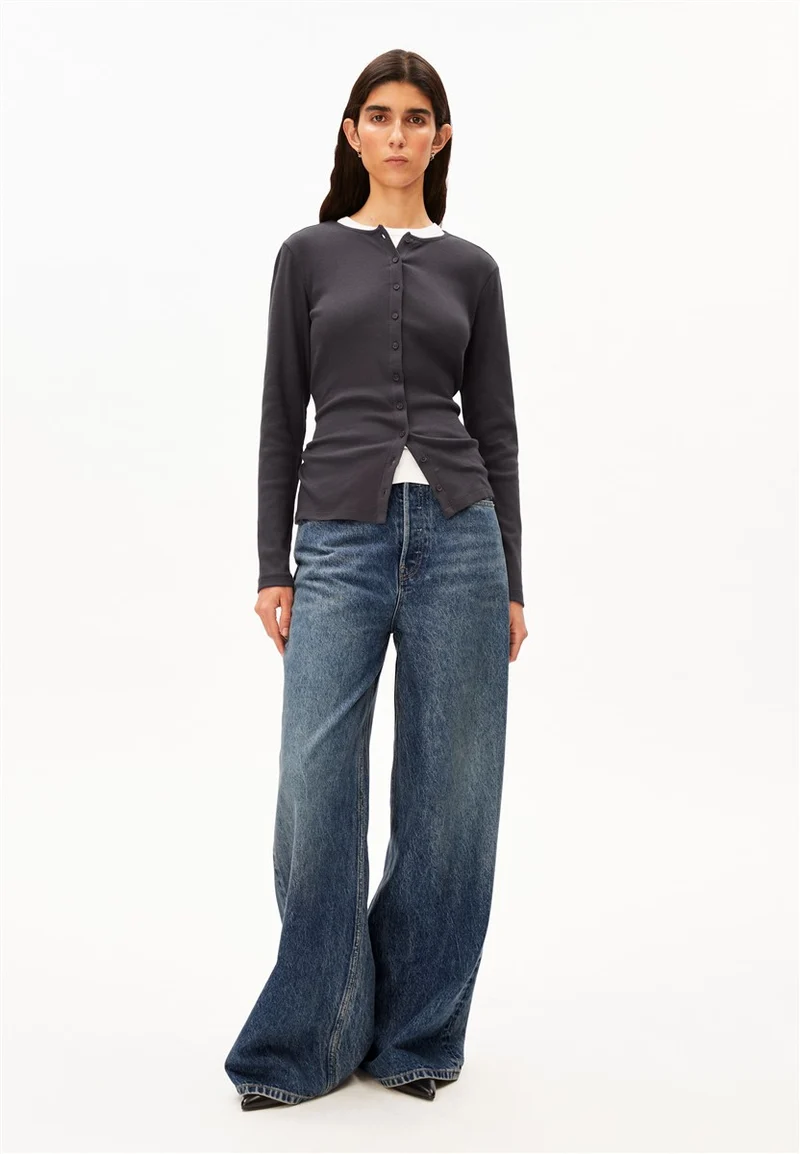 ARMEDANGELS Rib Button Longsleeve dark steel