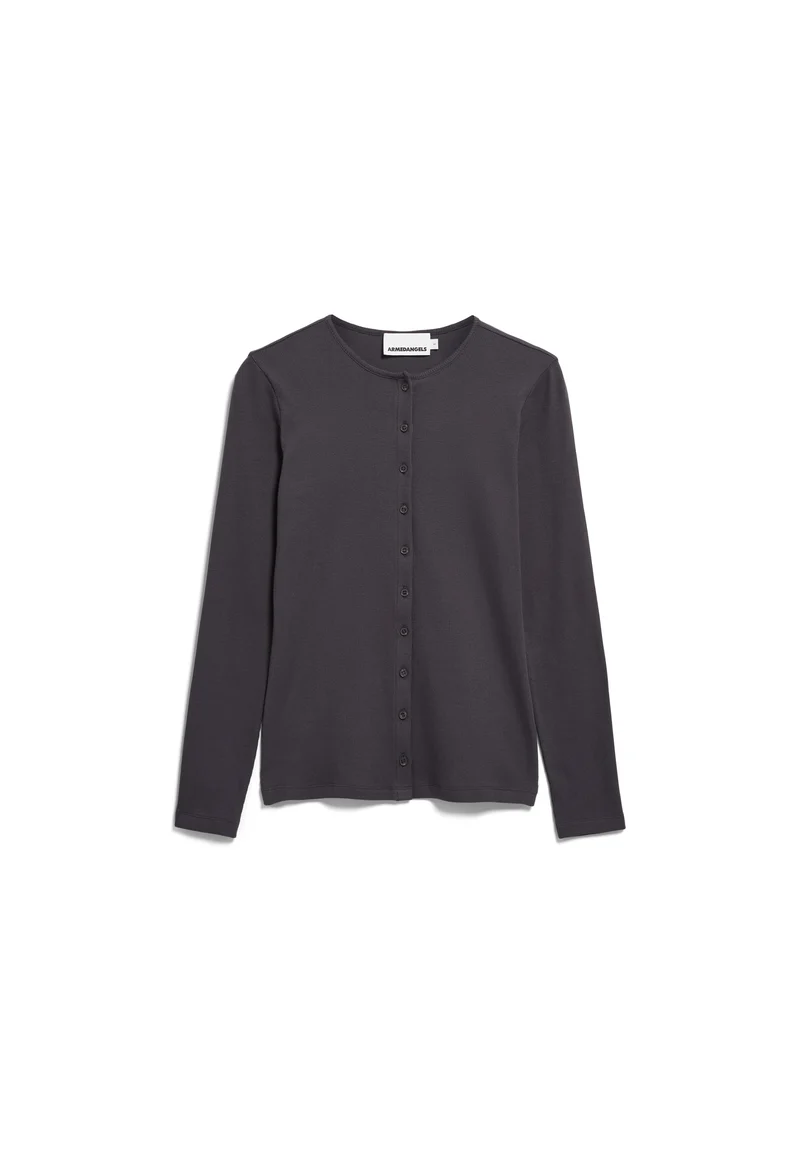ARMEDANGELS Rib Button Longsleeve dark steel