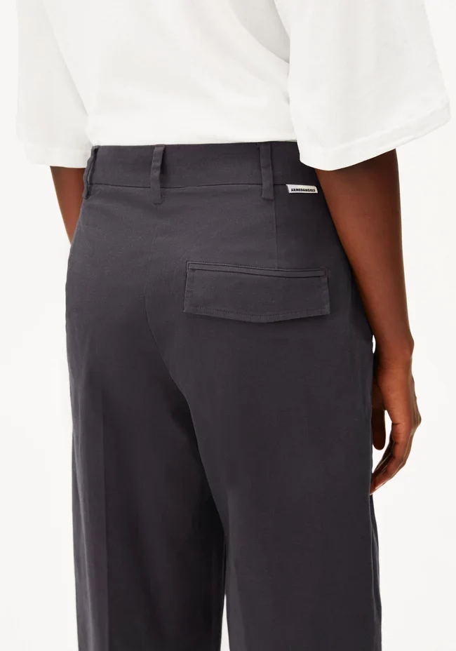 ARMEDANGELS Barrel Leg Twill Pant dark steel