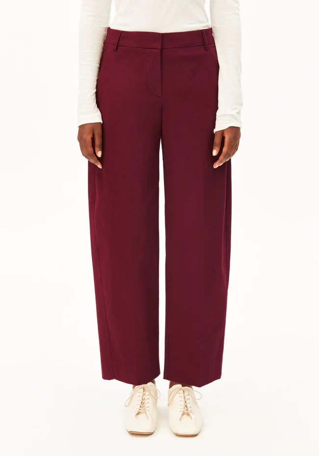ARMEDANGELS Barrel Leg Twill Pant velvet red