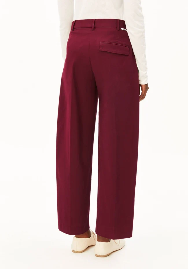 ARMEDANGELS Barrel Leg Twill Pant velvet red