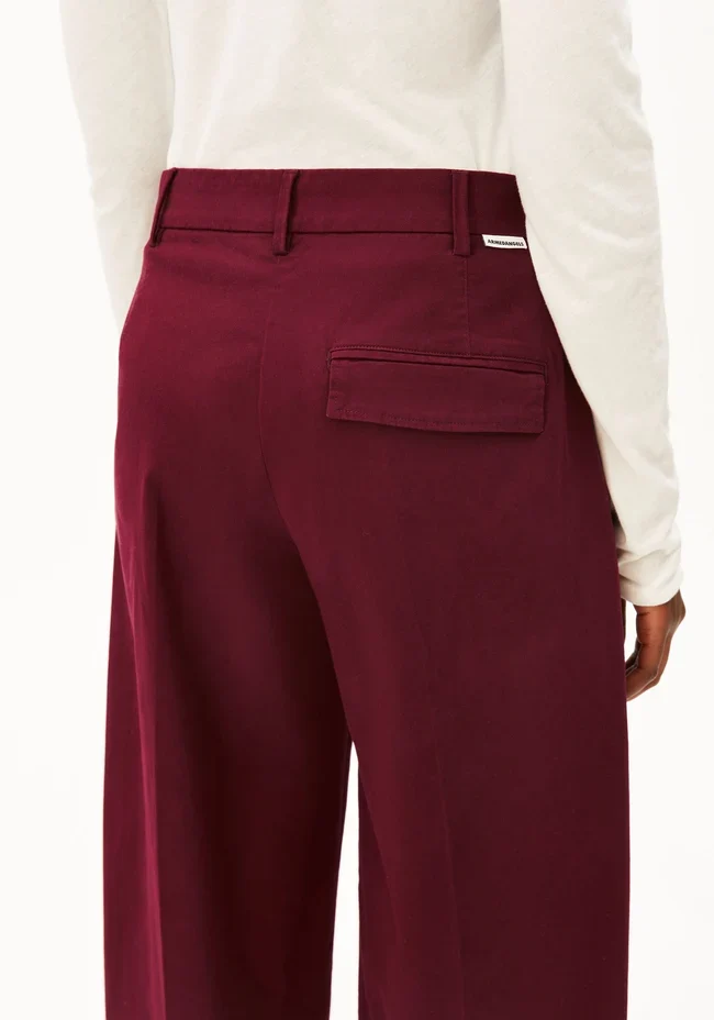 ARMEDANGELS Barrel Leg Twill Pant velvet red