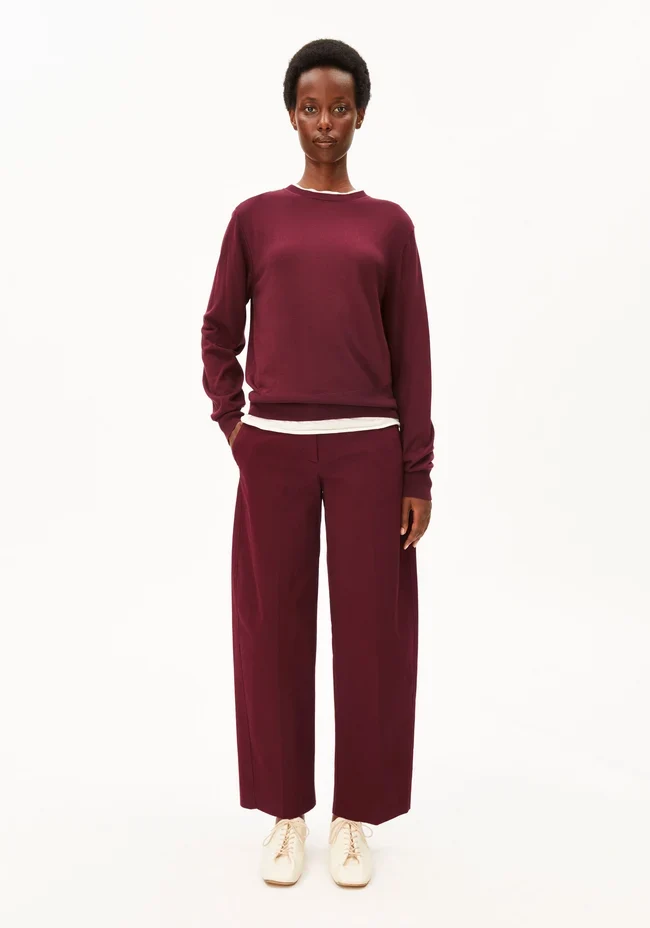 ARMEDANGELS Barrel Leg Twill Pant velvet red