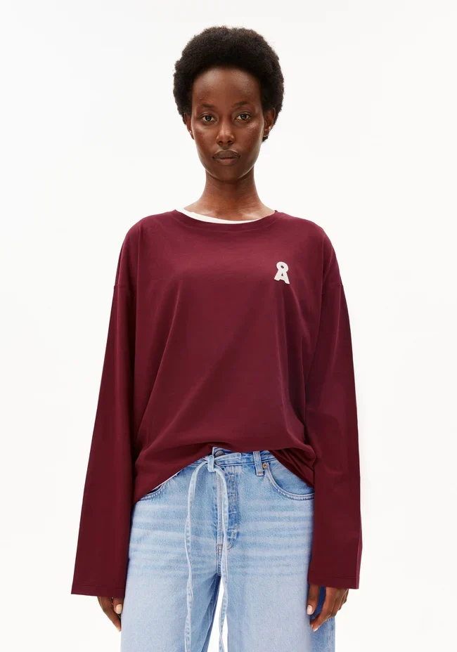 ARMEDANGELS Iconic Å Fietaa Longsleeve velvet red