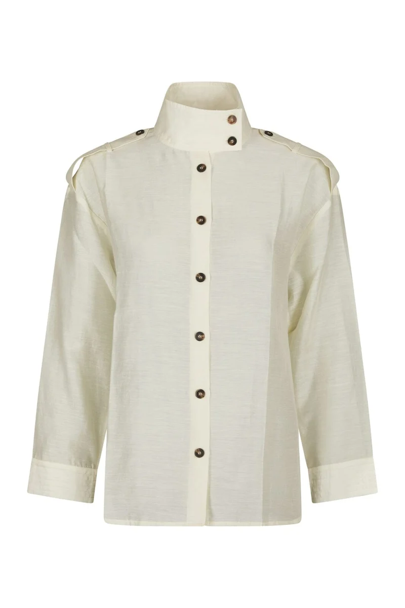 Neo Noir - Tracey Solid Shirt 169776 - 122 - Creme