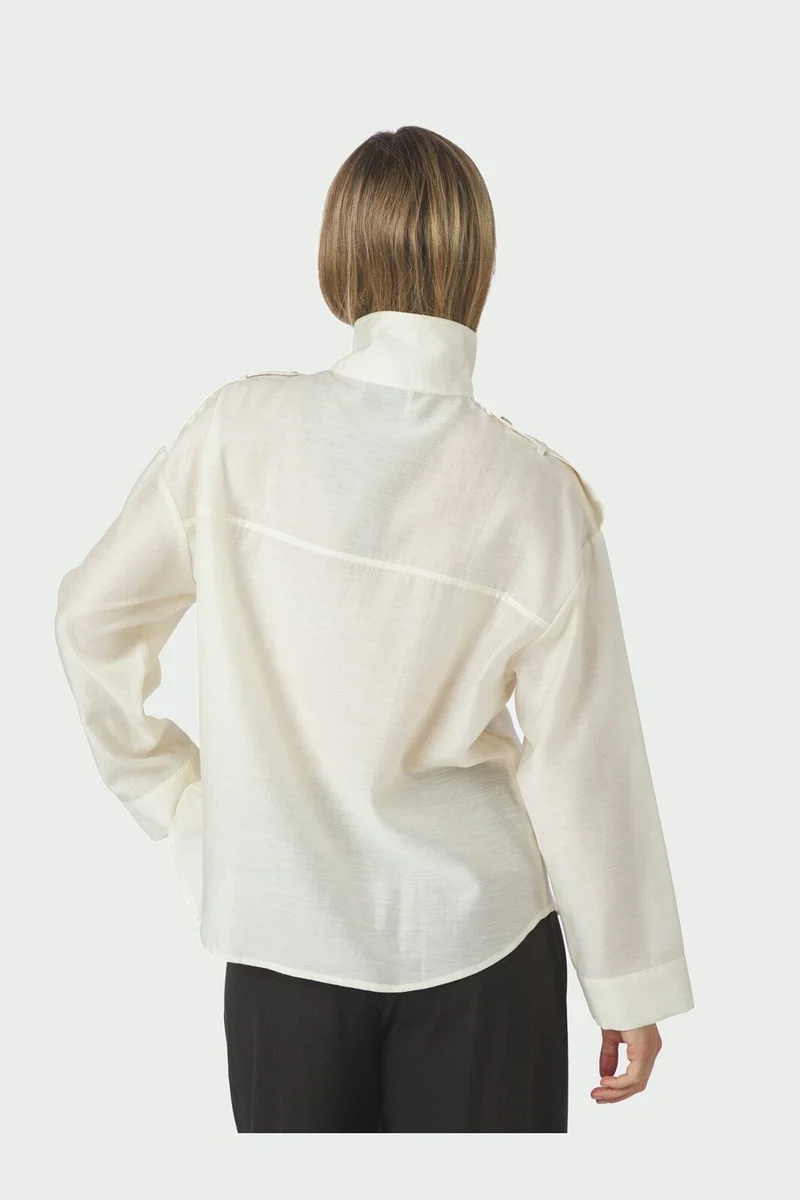 Neo Noir - Tracey Solid Shirt 169776 - 122 - Creme